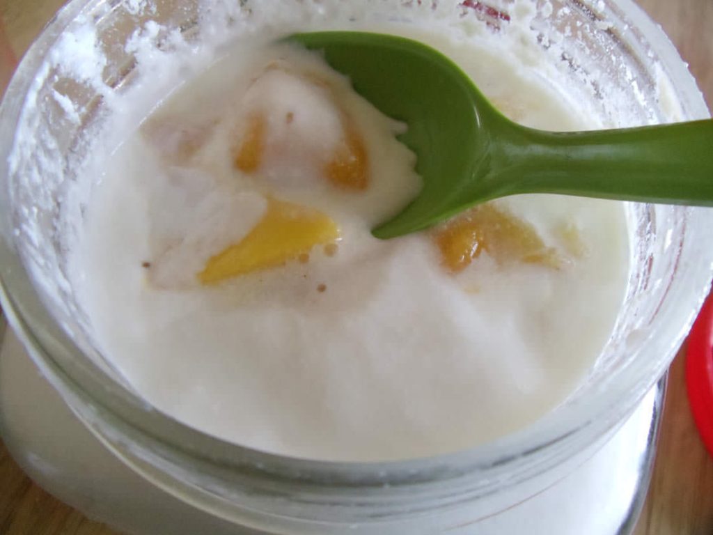 Kefir with Peaches