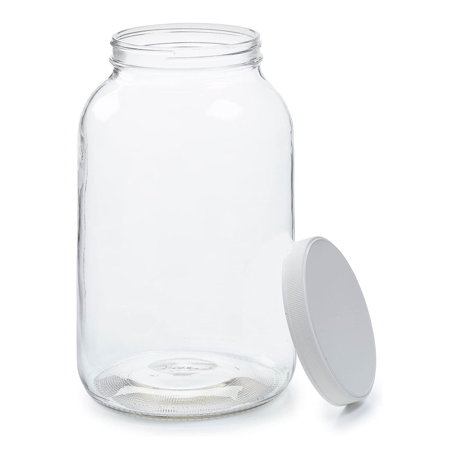 2 oz. Glass Salve Jar: Clear with White Lid - Abundant Health