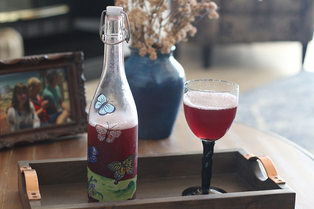 Grape kefir soda