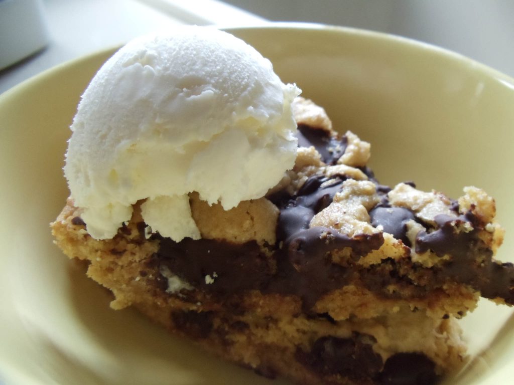 Sprouted Chocolate Chip Cookie in a Skillet