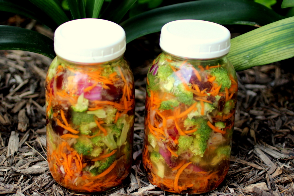 Cultured Broccoli Salad in a Jar