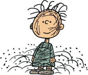 Look at all those microbes swirling around him! Pig-Pen