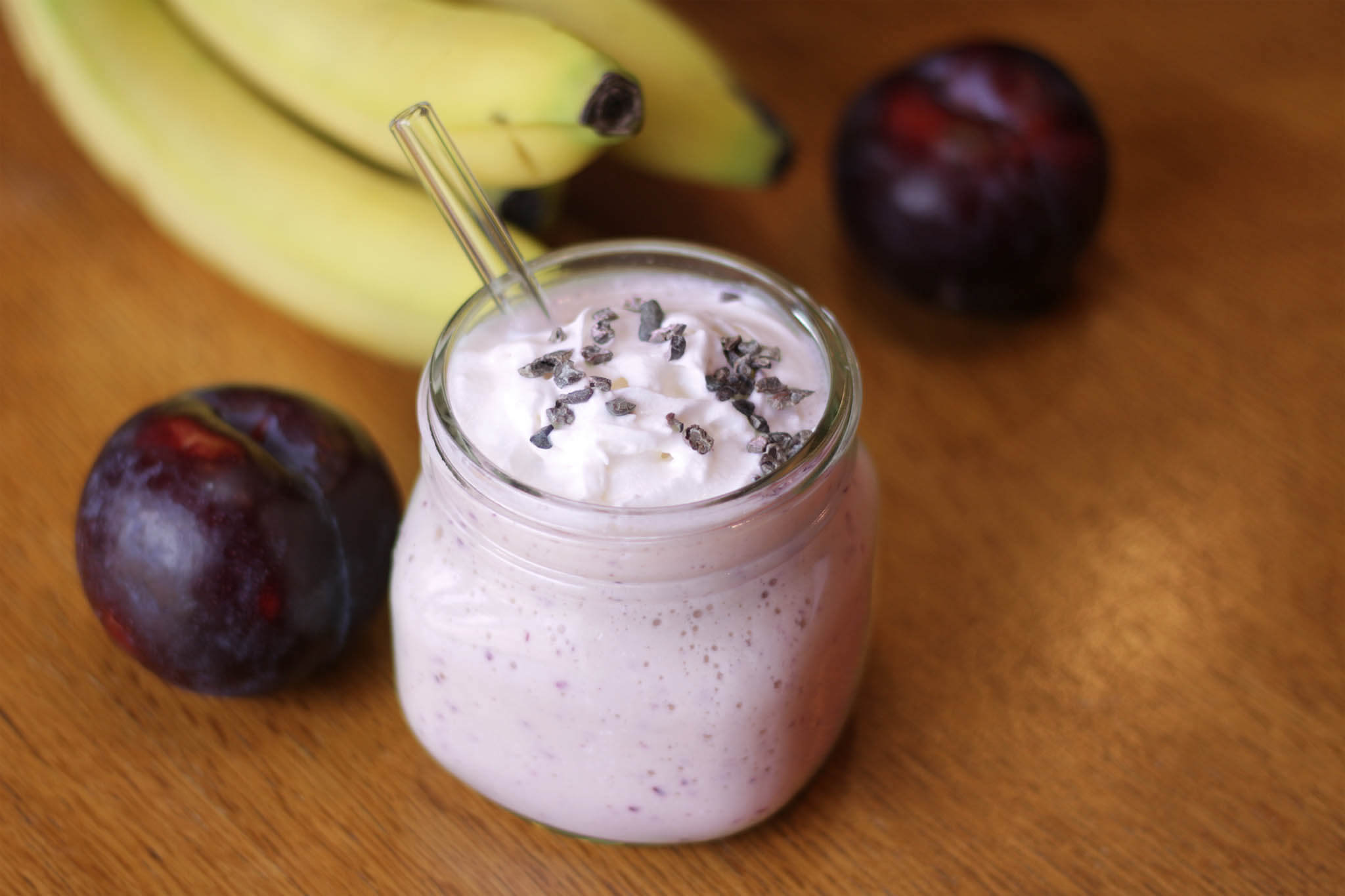 Plum and Banana Kefir Smoothie