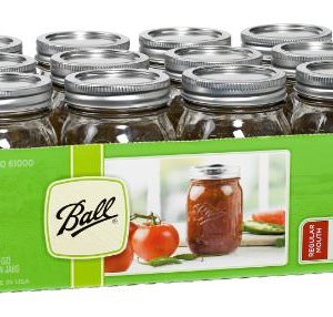 Ball® Regular Mouth Pint Jars with Lids and Bands- Set of 12 (by Jarden Home Brands)