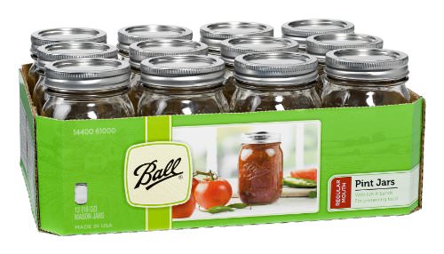 Wide Mouth Mason Jars W/ Stainless Steel Storage Lids, Quart, 32 Oz - 12  Pack