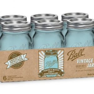 Ball Jar Heritage Collection Pint Jars with Lids and Bands, Set of 6