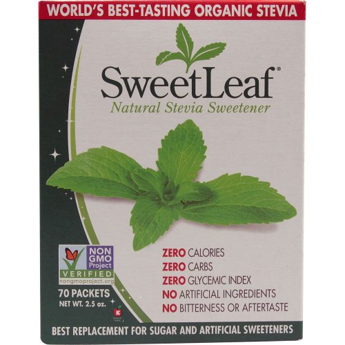 SweetLeaf Sweetener (70-Count Packets), 2.5-Ounce Boxes (Pack of 3)