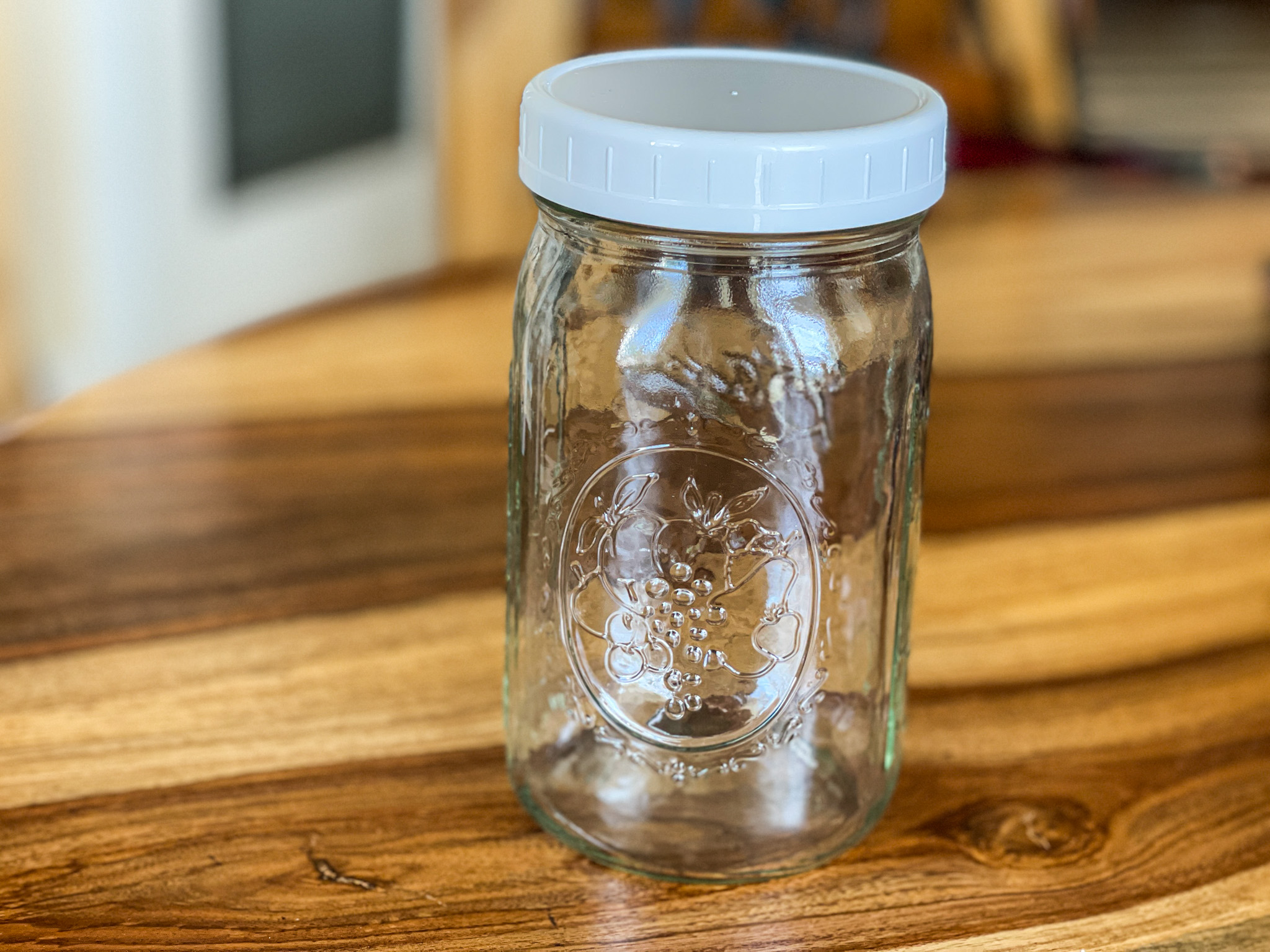 80 Oz Clear Rectangular Mason Jar Beverage Storage for Fridge