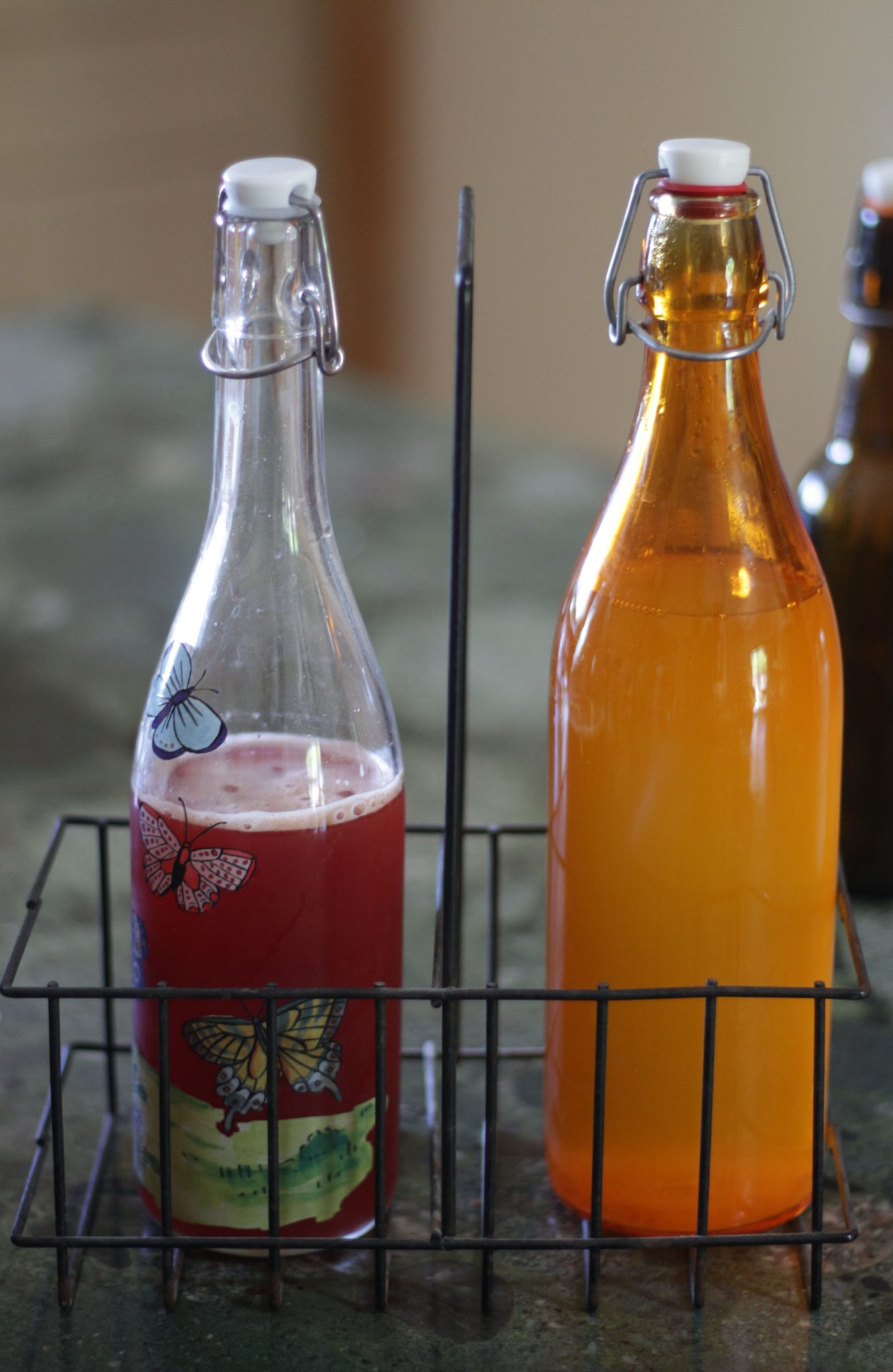 kombucha bottles