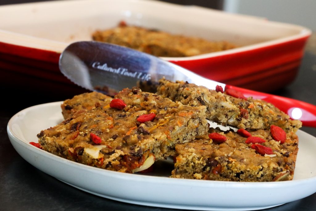 Berry Carrot Sprouted Cookie Bars