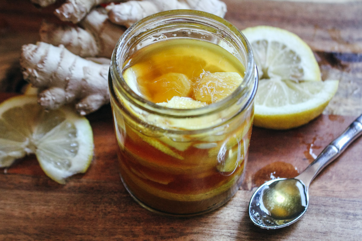 Fermented Lemon and Ginger Cough Syrup