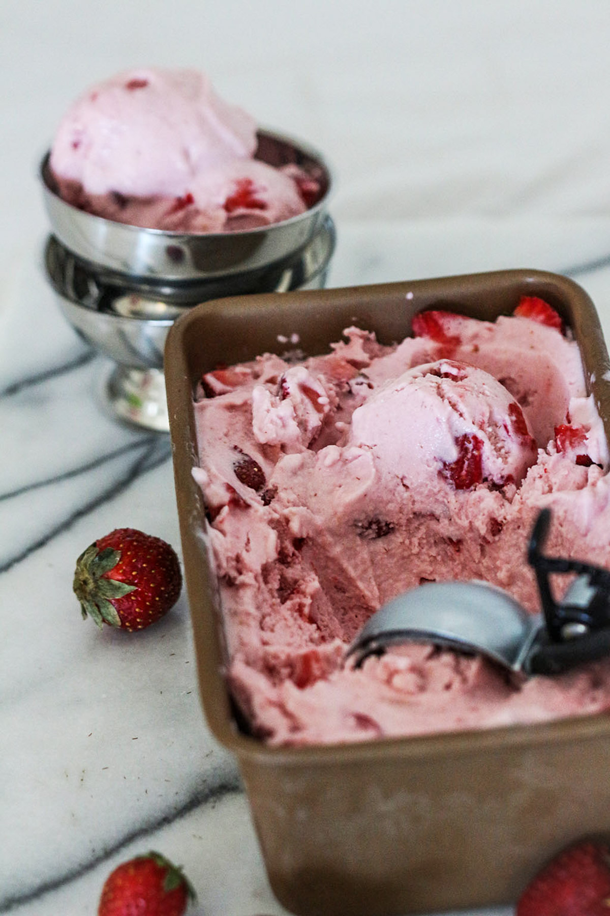 Strawberry Kefir Ice Cream