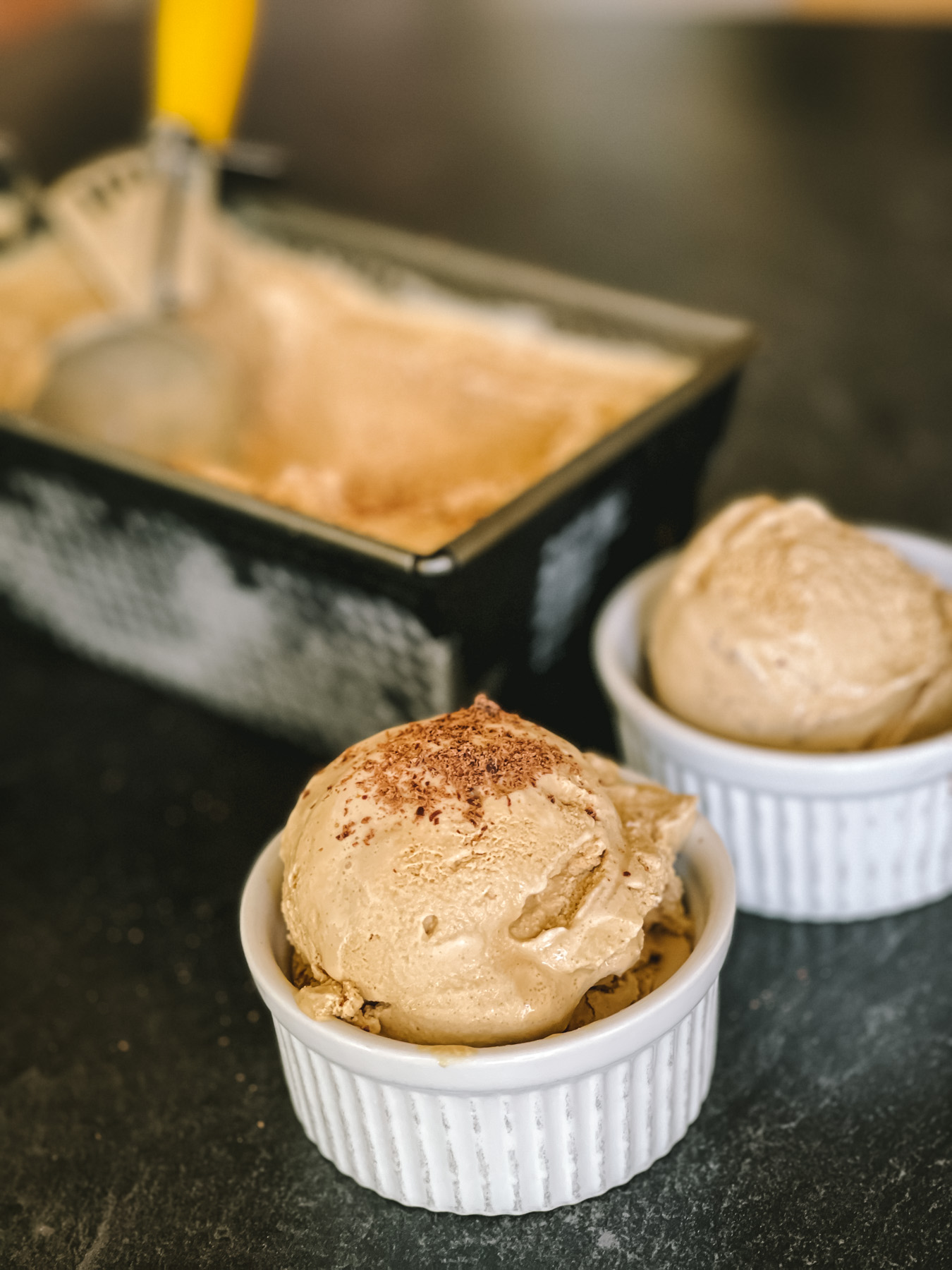 Coffee kefir ice cream