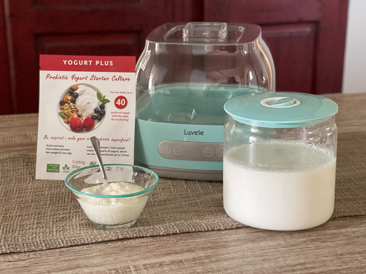 Luvele 2 Litre, (2.1qt.) Glass Yogurt Container