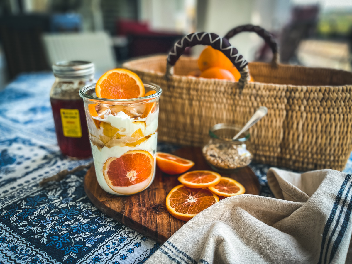 Yogurt plus with oranges