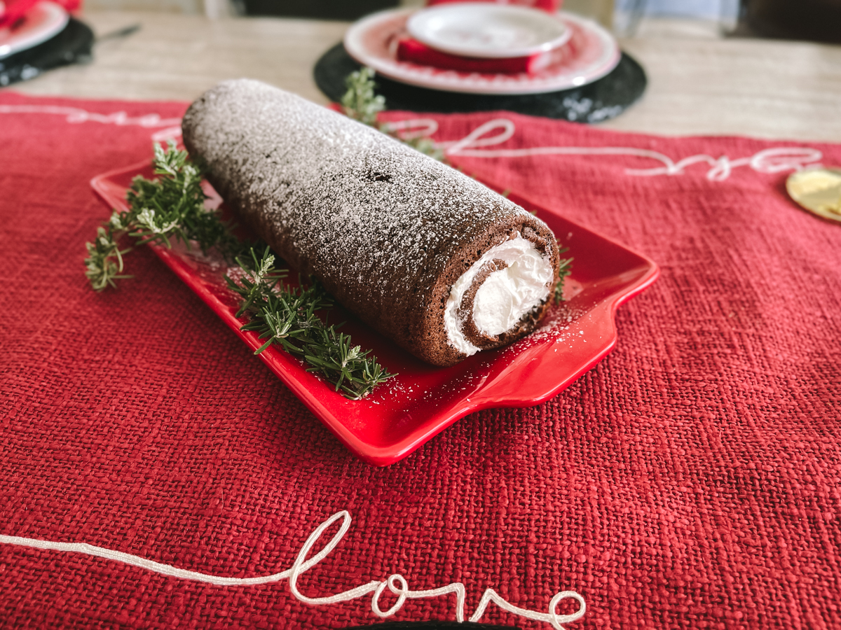 HOLIDAY PEPPERMINT ICE CREAM CAKE ROLL - Butter with a Side of Bread