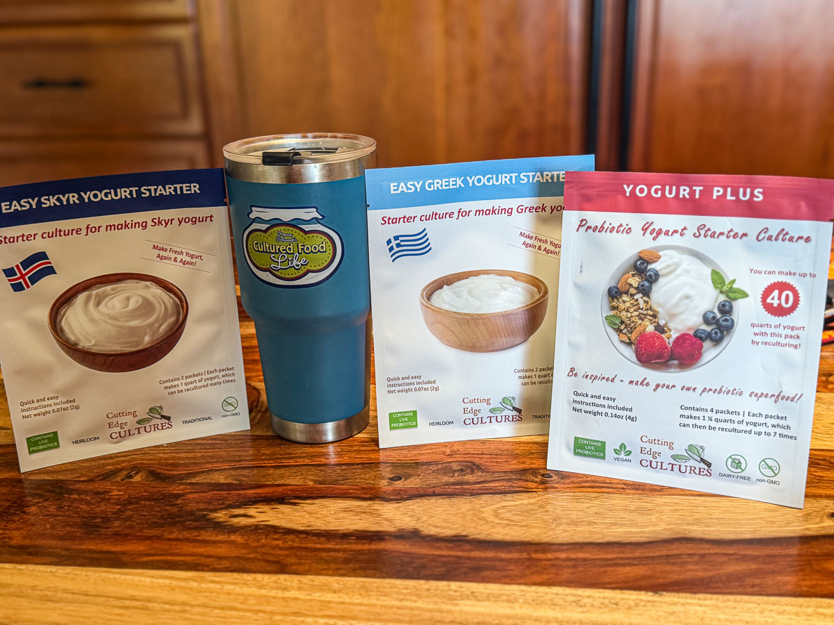 Yogurt Starter and Insulated Mug Bundle