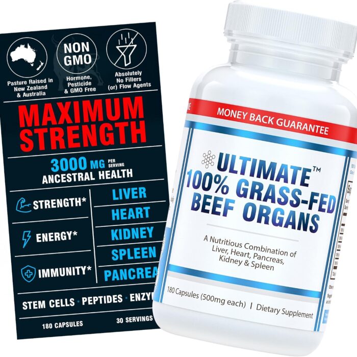 Ultimate 100% Grass Fed Beef Organs Supplement
