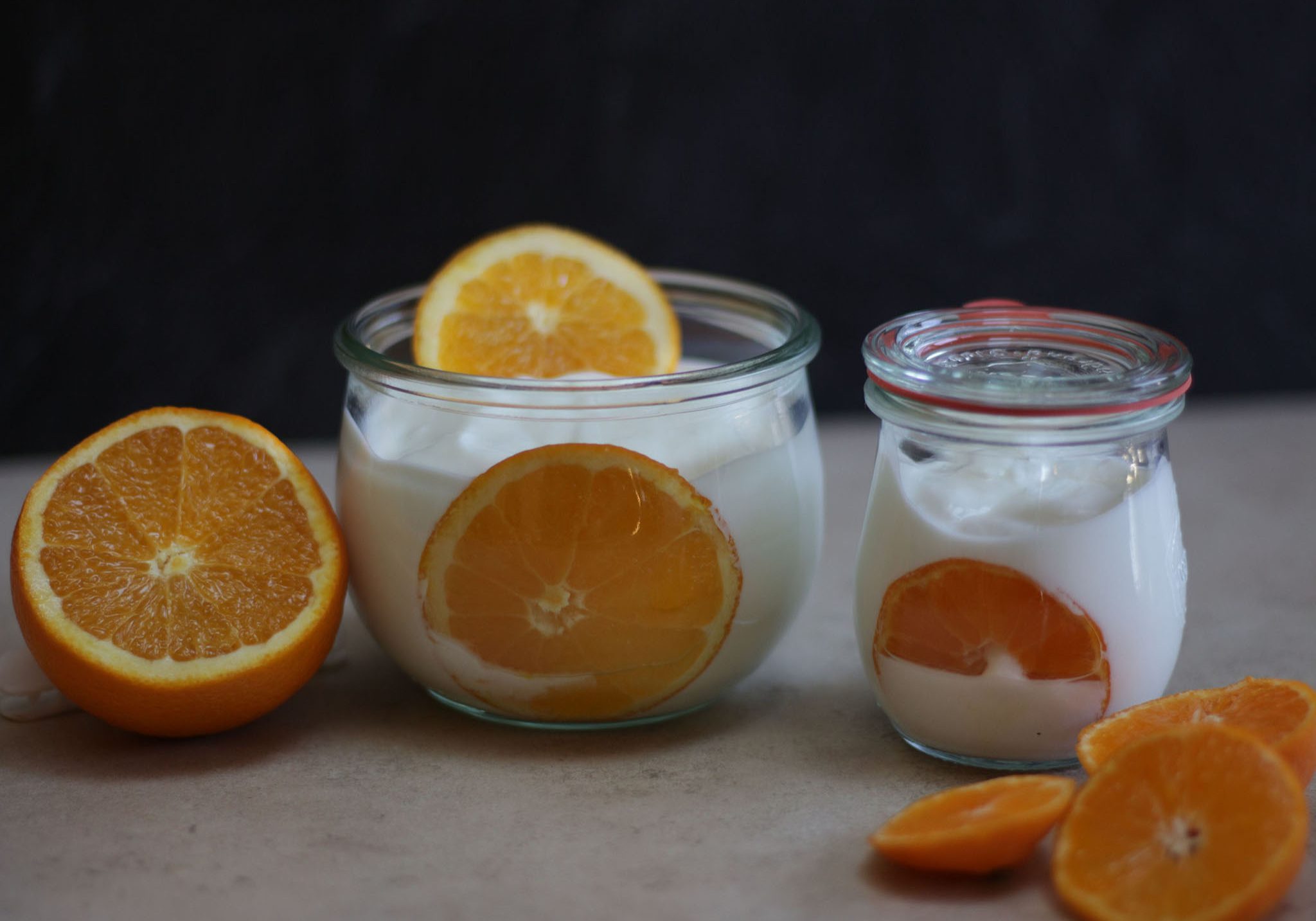 Kefir Second Fermented with Oranges