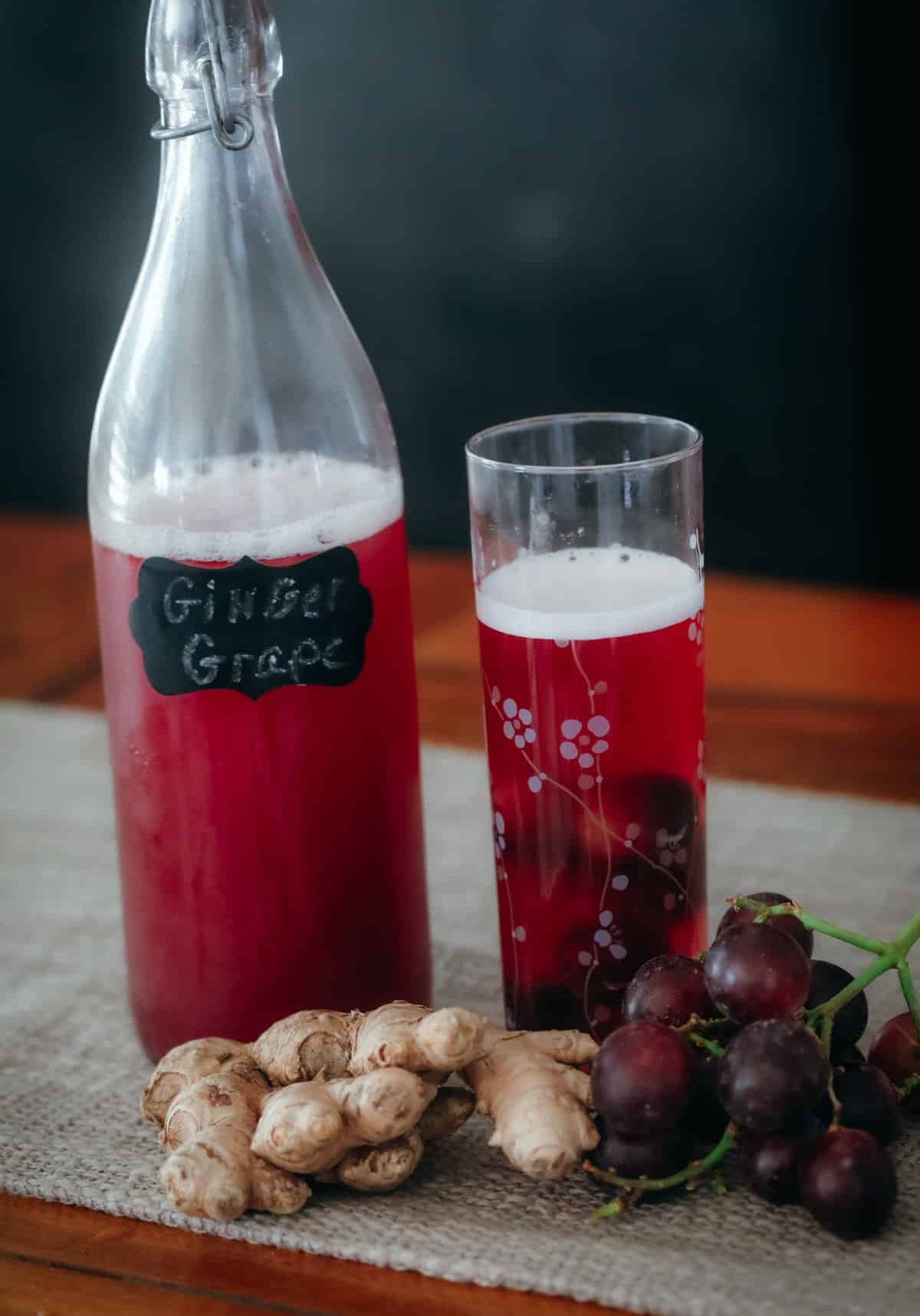 Grape Ginger kefir soda-2